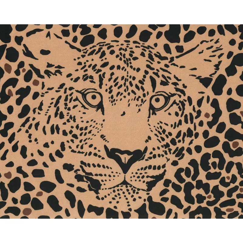 1,15-m-Rapport Baumwolljersey SAFARI, Leopard, dunkelbeige