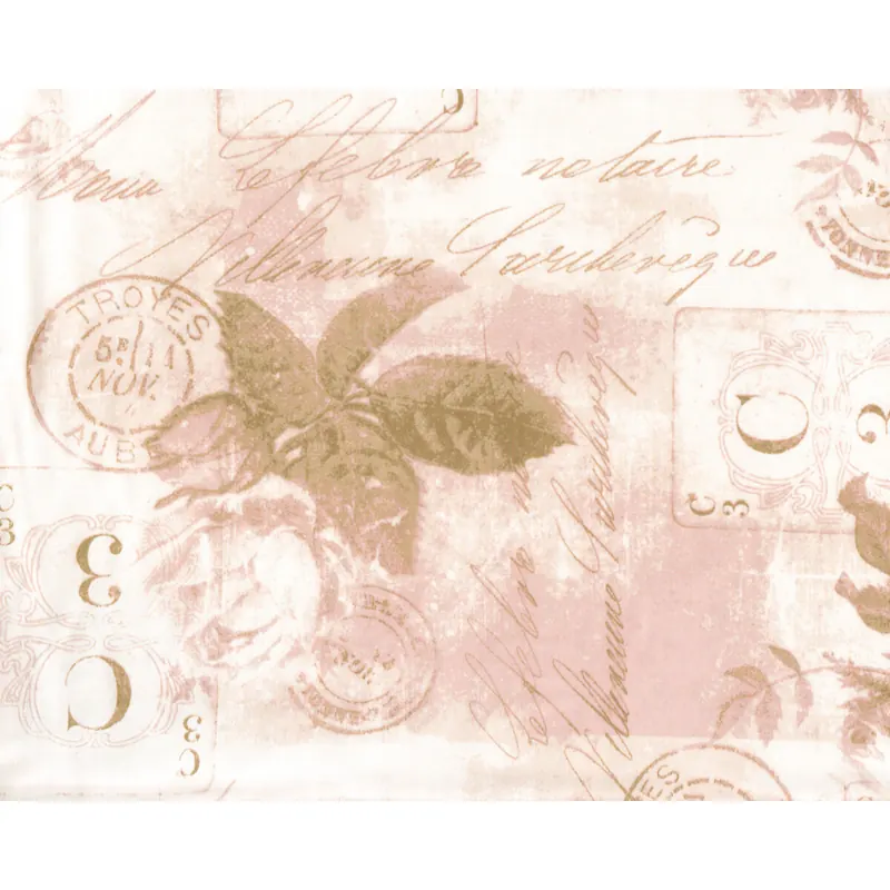 1,15 m Rückseitenstoff ECLECTIC ELEMENTS, Blätter und Stempel, wollweiß-rosagrau