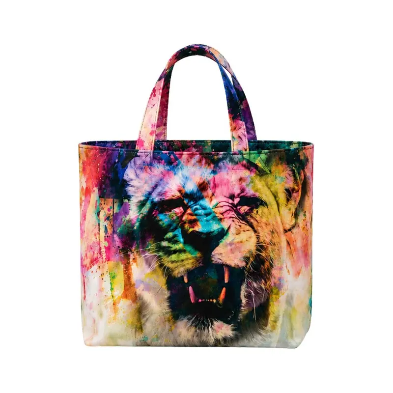 1,50-m-Taschen-Panel Baumwollstoff MAKERS BAG, Löwe und Aquarell-Wolken