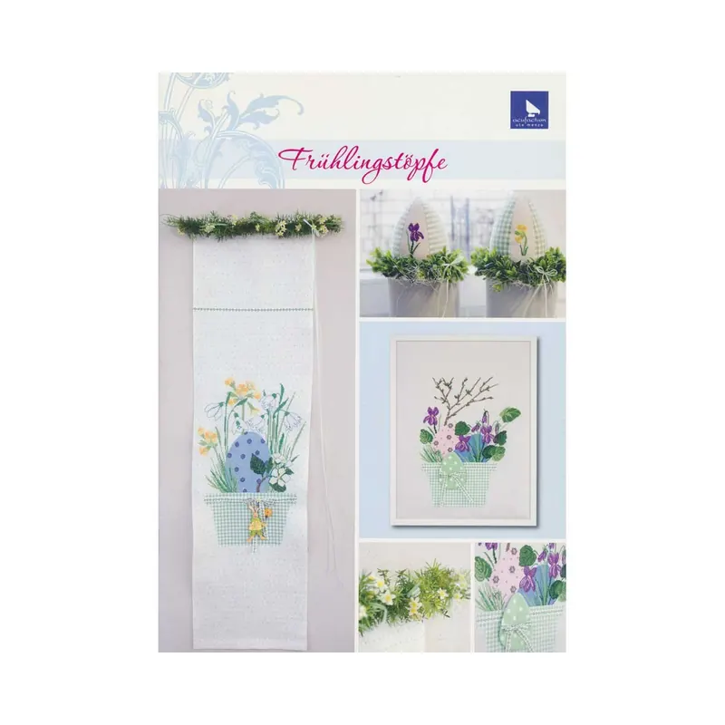 1 Restexemplar Stick- und Nähvorlage: Frühlingstöpfe, Acufactum, Mangel