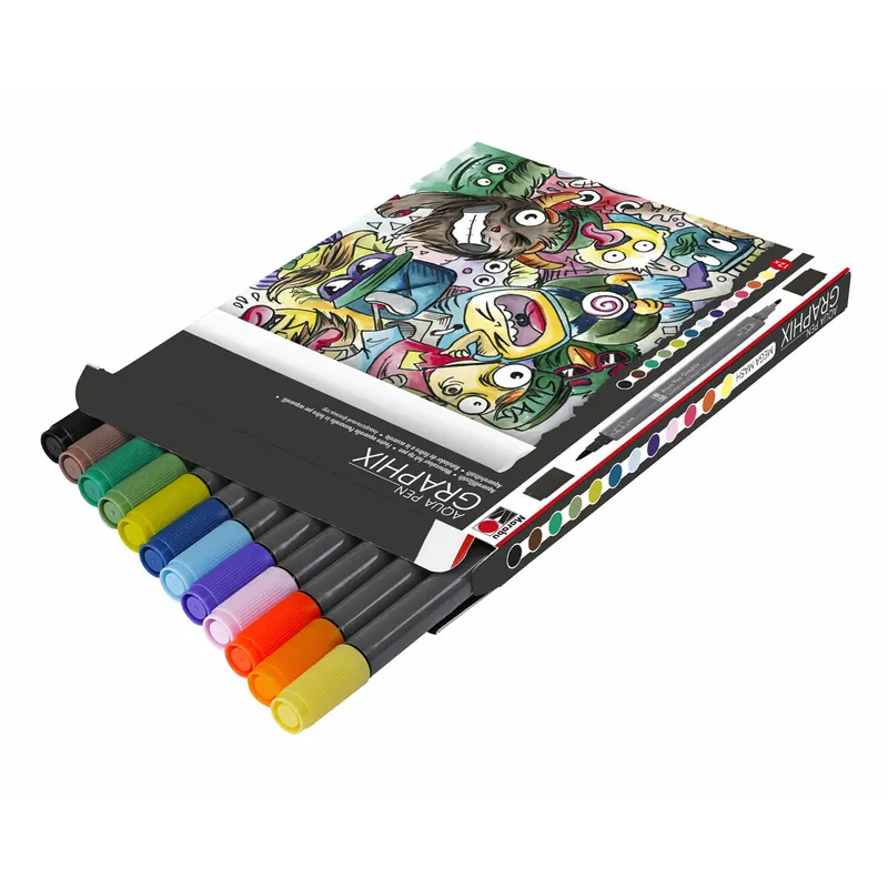 12 Aquarellfilzstifte GRAPHIX Mega Mash, Marabu