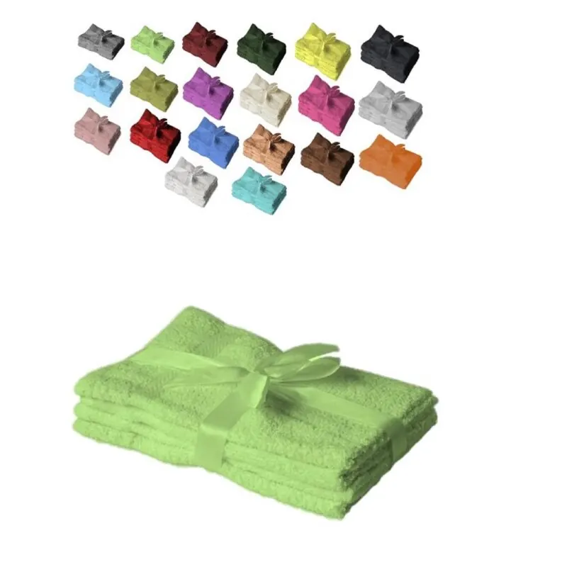 12 x  Gästetuch 500 g/m²  30 x 50 cm Apfelgrün