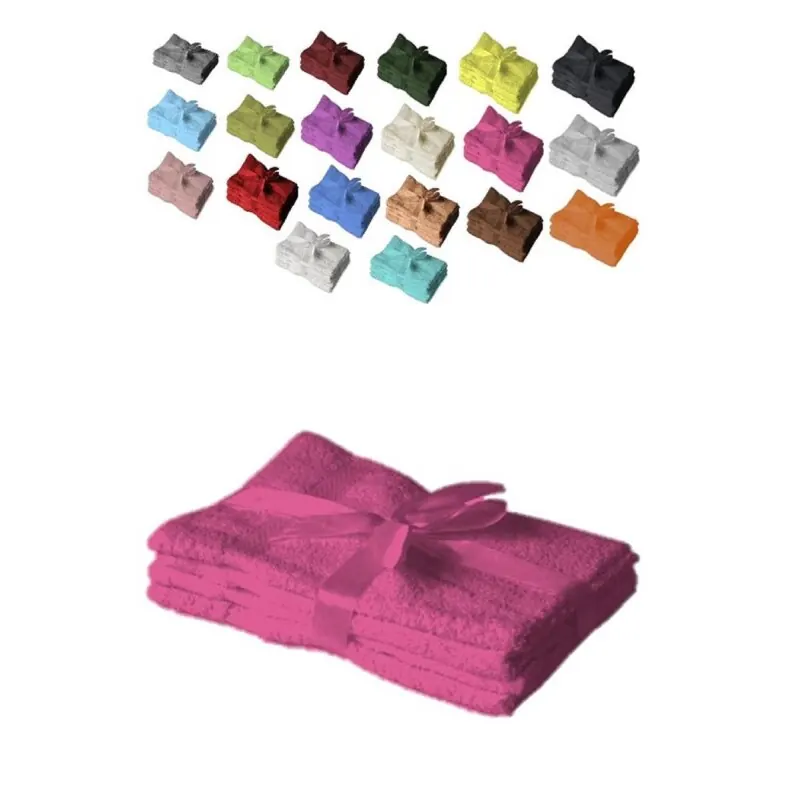 12 x  Gästetuch 500 g/m²  30 x 50 cm Pink