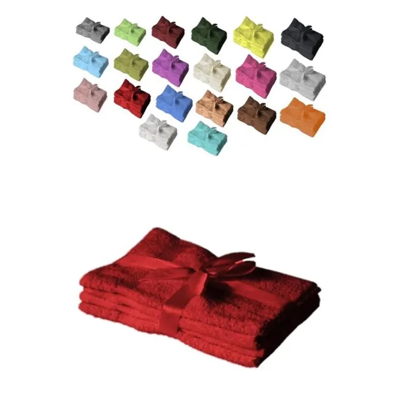 12 x  Gästetuch 500 g/m²  30 x 50 cm Rot