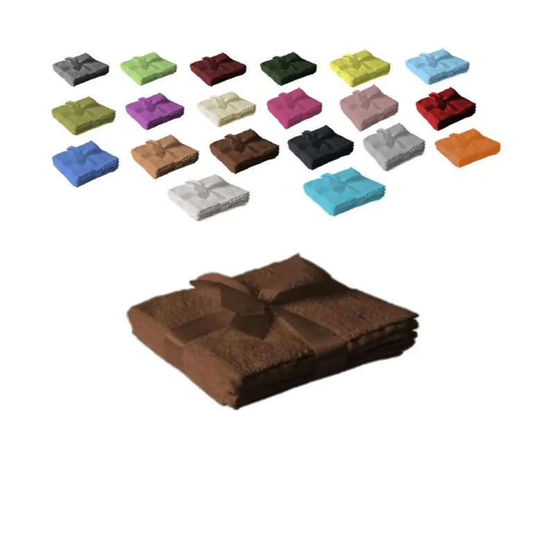 12 x Seiftuch 500 g/m²  30 x 30 cm Schokobraun