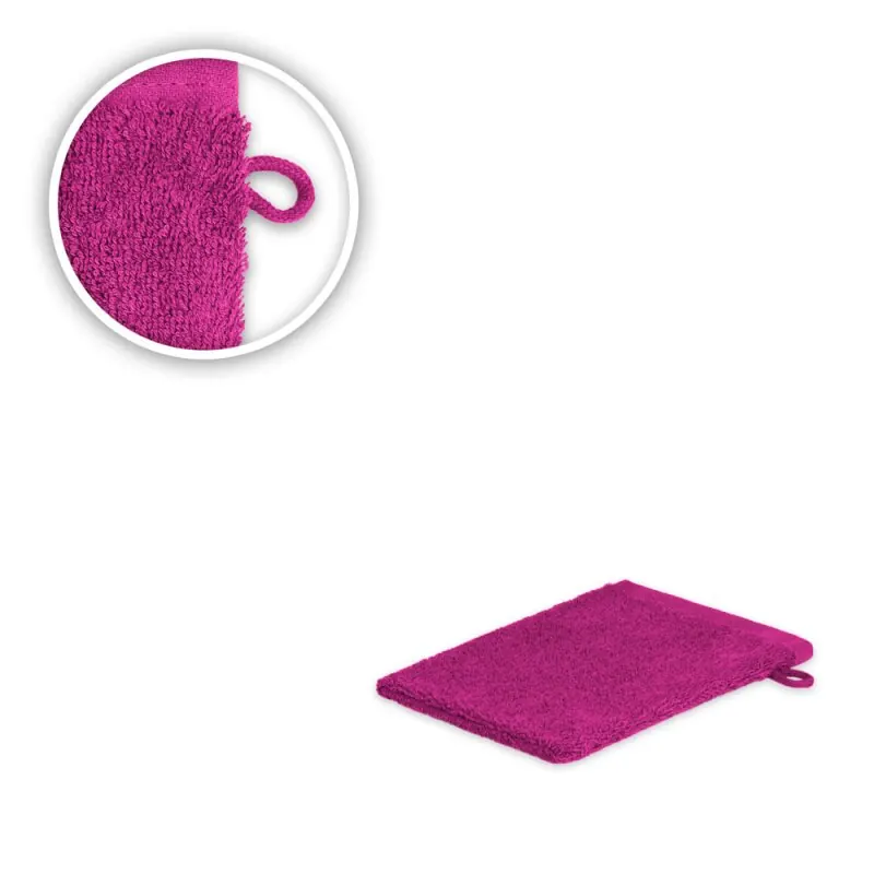 20 x Waschhandschuh 500 g/m² 15 x 21 cm Pink
