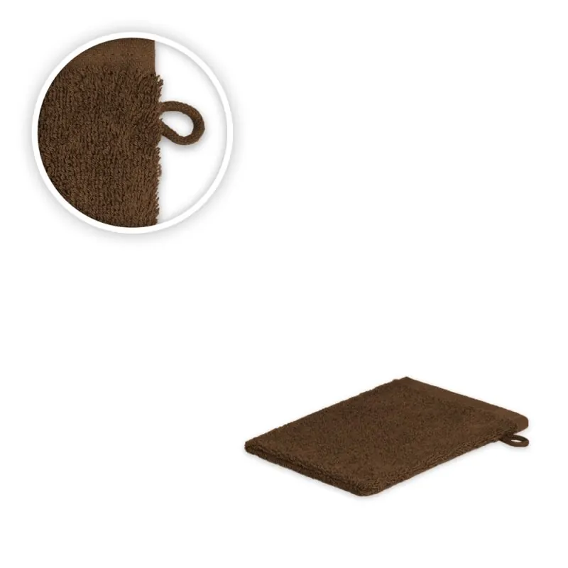 20 x Waschhandschuh 500 g/m² 15 x 21 cm Schokobraun