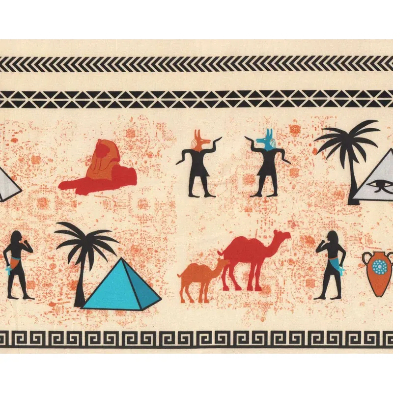 25-cm-Rapport Patchworkstoff THE EYE OF EGYPT, ägyptische Motive