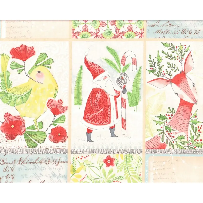 30-cm-Rapport Patchworkstoff I LOVE CHRISTMAS, Weihnachts-Gesellen, Cori Dantini