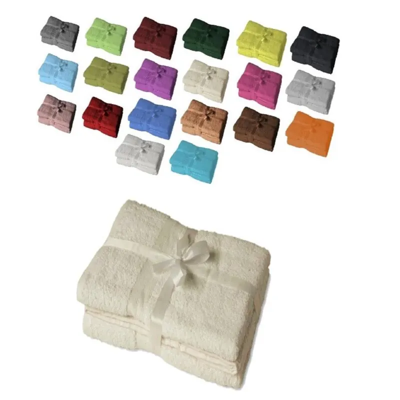 4 x Badetuch 500 g/m² 100 x 150 cm Naturweiß