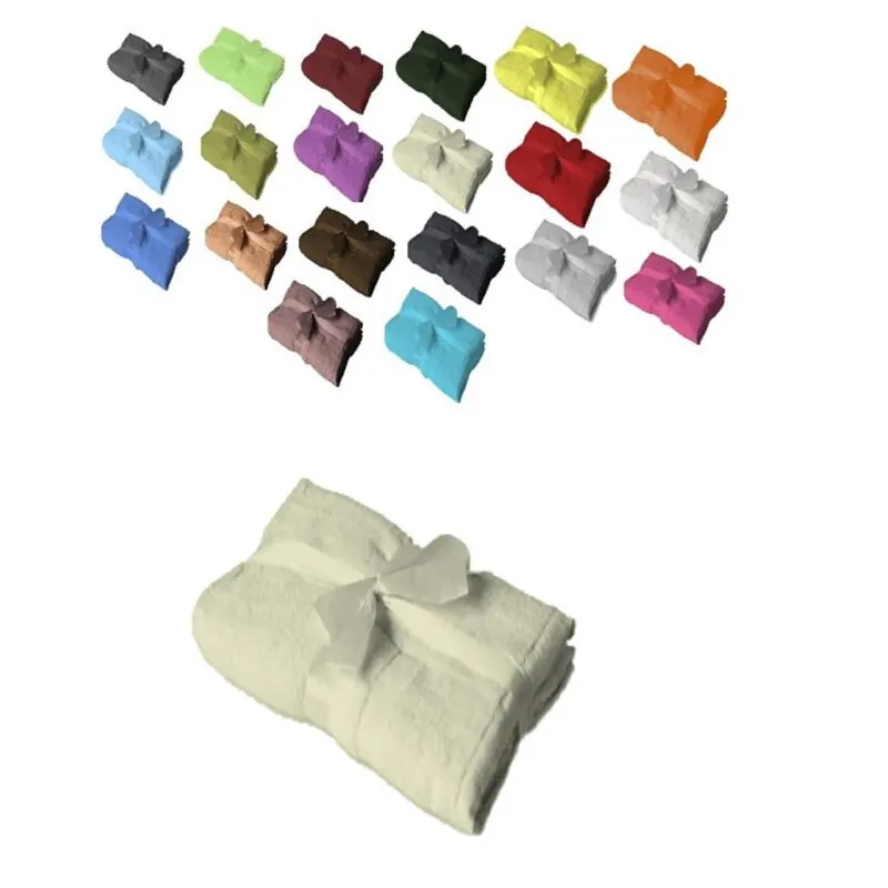 4 x Badvorleger 700 g/m² 50 x 80 cm Naturweiß