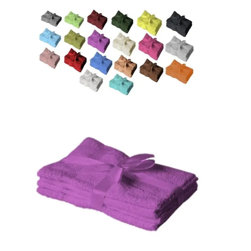 4 x Handtuch 500 g/m² 50 x 100 cm Lila