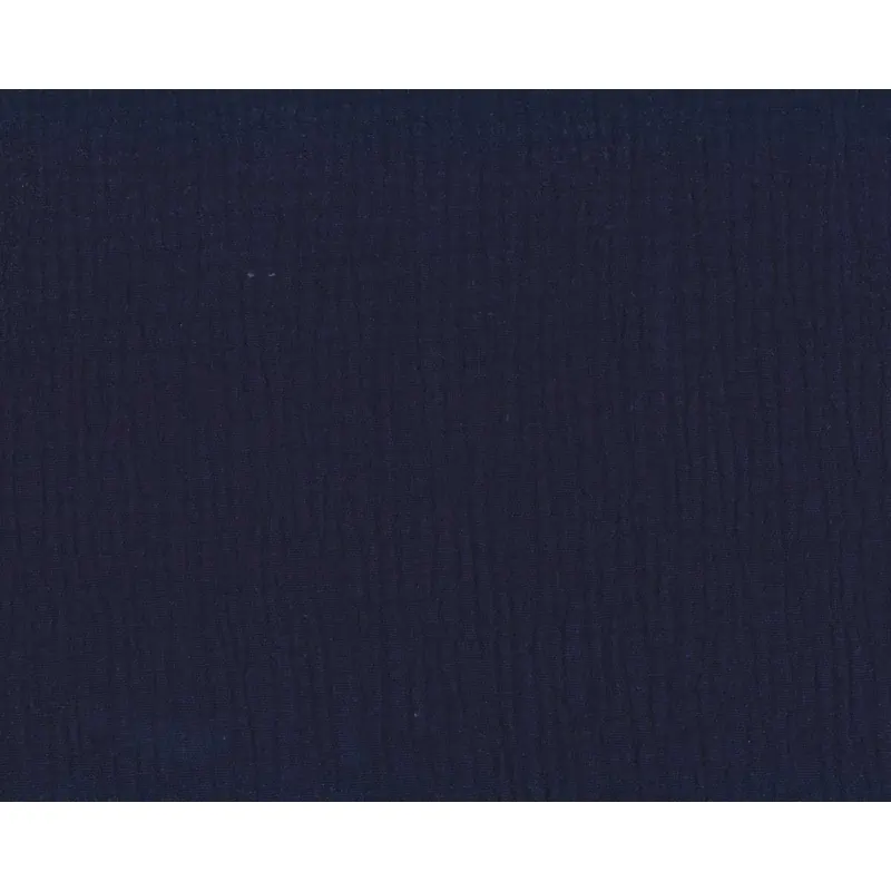 45 cm Reststück Baumwollstoff DOUBLE GAUZE, marineblau, Hilco