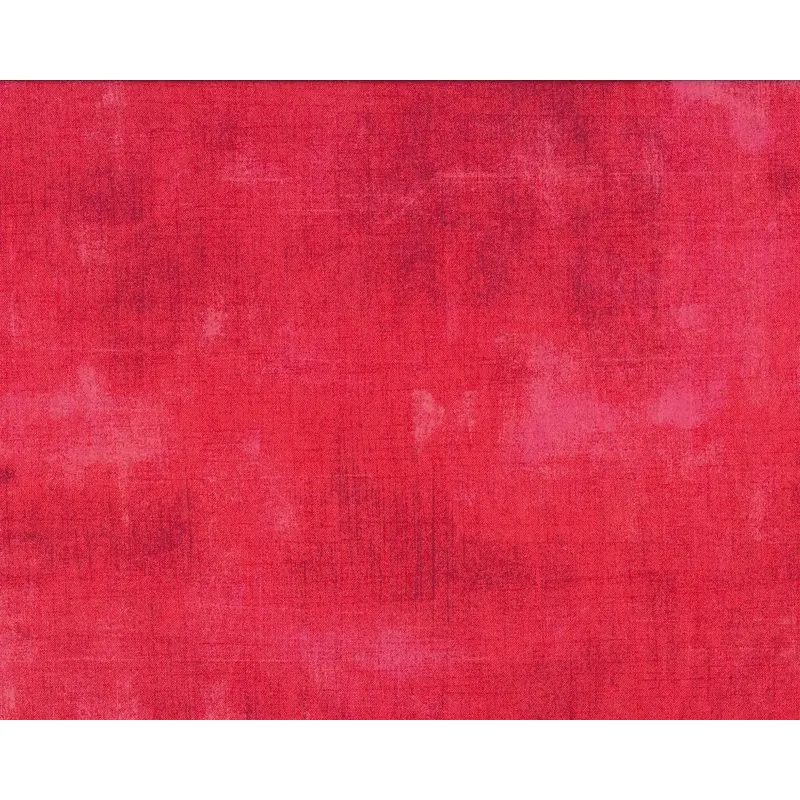 45 cm Reststück Patchworkstoff GRUNGE, uni streifig-meliert, kräftiges hellrot, Moda Fabrics
