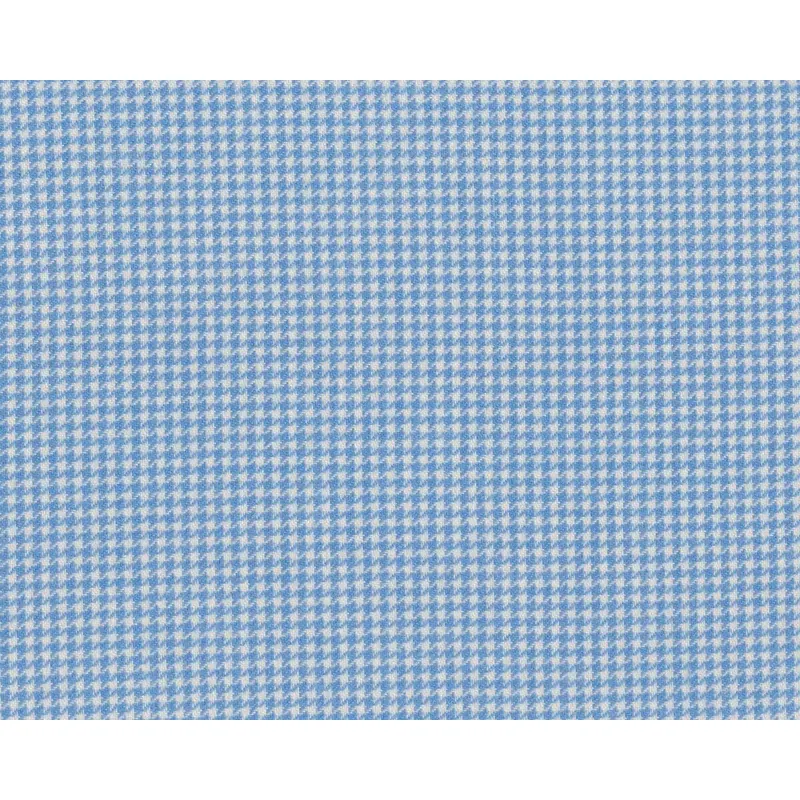 50 cm Reststück Flanellstoff von Westfalenstoffe BERGEN, Vichy-Hahnentritt, hellblau-weiß