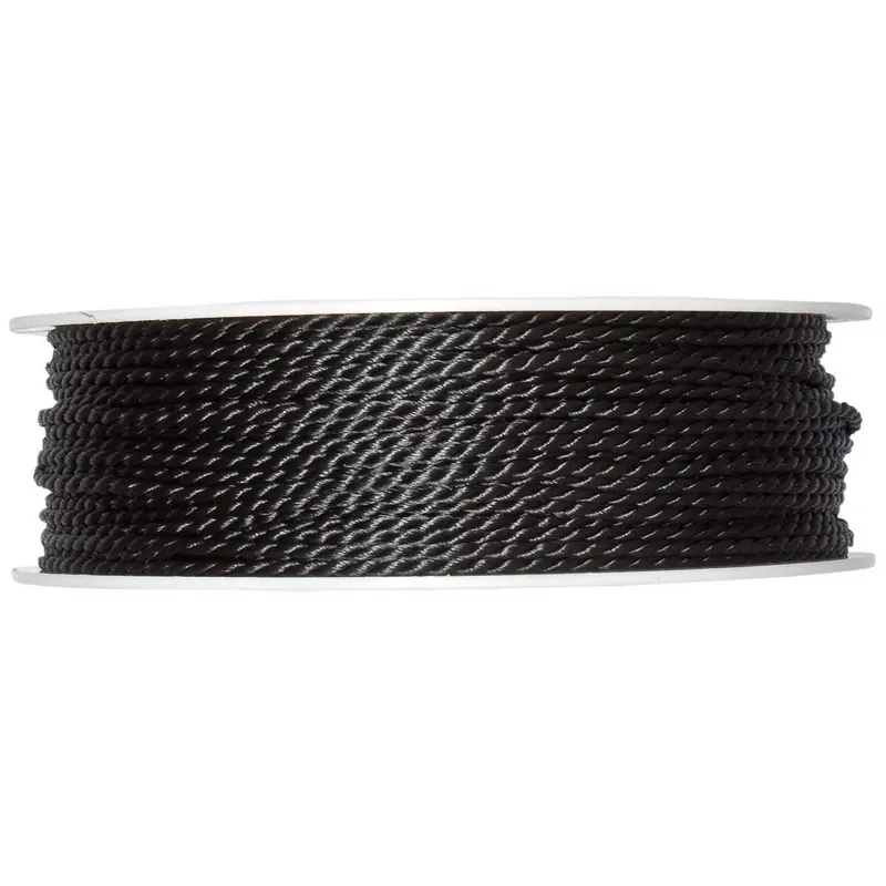 50 m Kordel GLÄNZEND, 2 mm, anthrazit