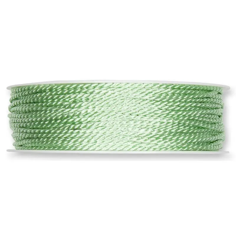 50 m Kordel GLÄNZEND, 2 mm, lindgrün