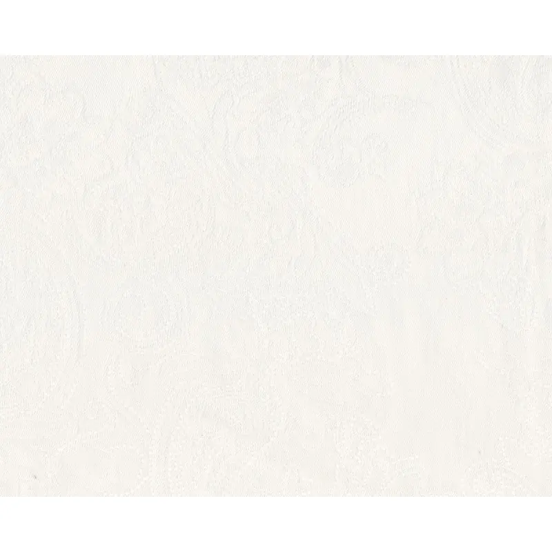 55 cm Reststück Italienischer Jacquard-Baumwollstoff CHERIN, Paisleyblüten, creme