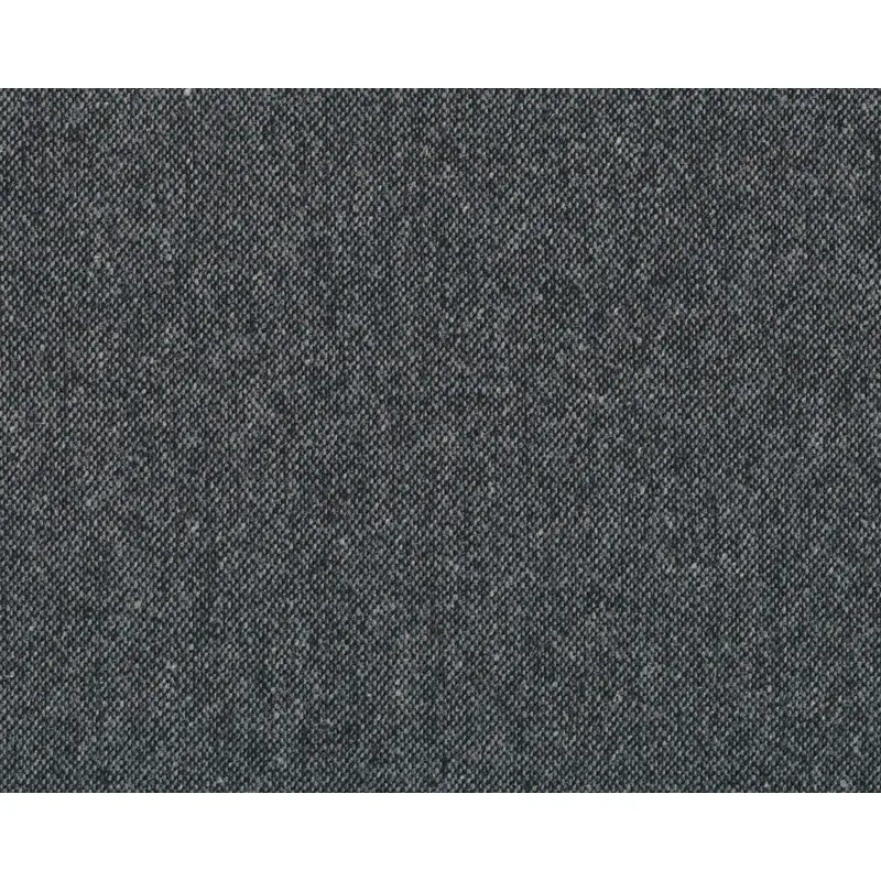 55 cm Reststück Wollstoff, Tweed CARDIFF, grau-schwarz meliert, Hilco