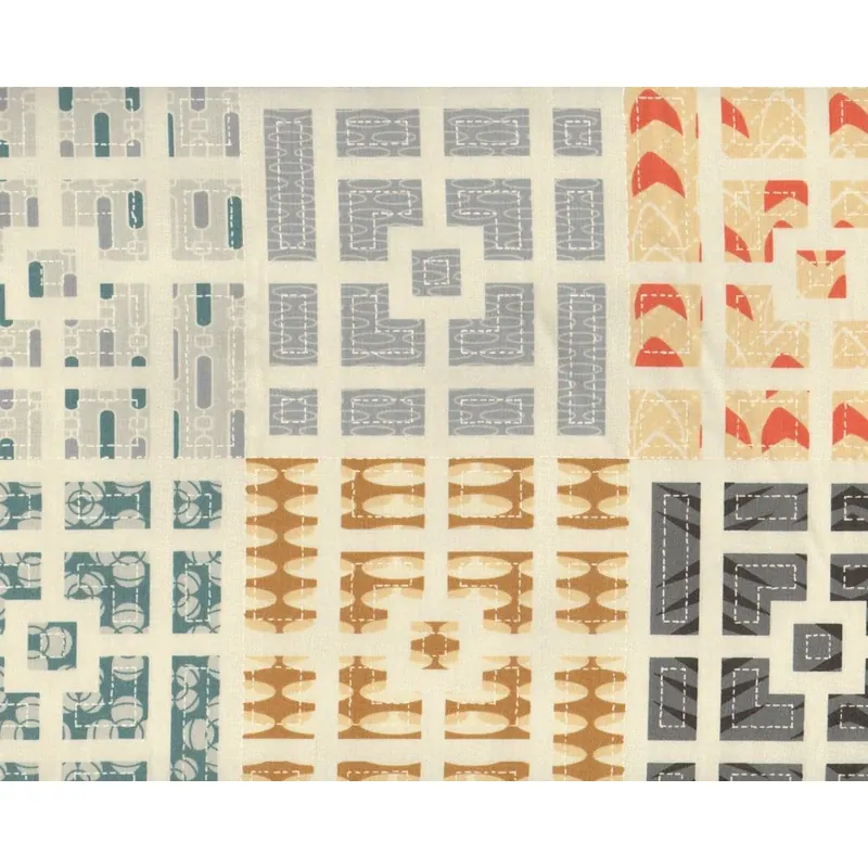 58-cm-Rapport Patchworkstoff MODERN NEUTRALS, Baustein-Quadrate, braun-gedecktes aprikot, Moda Fabrics