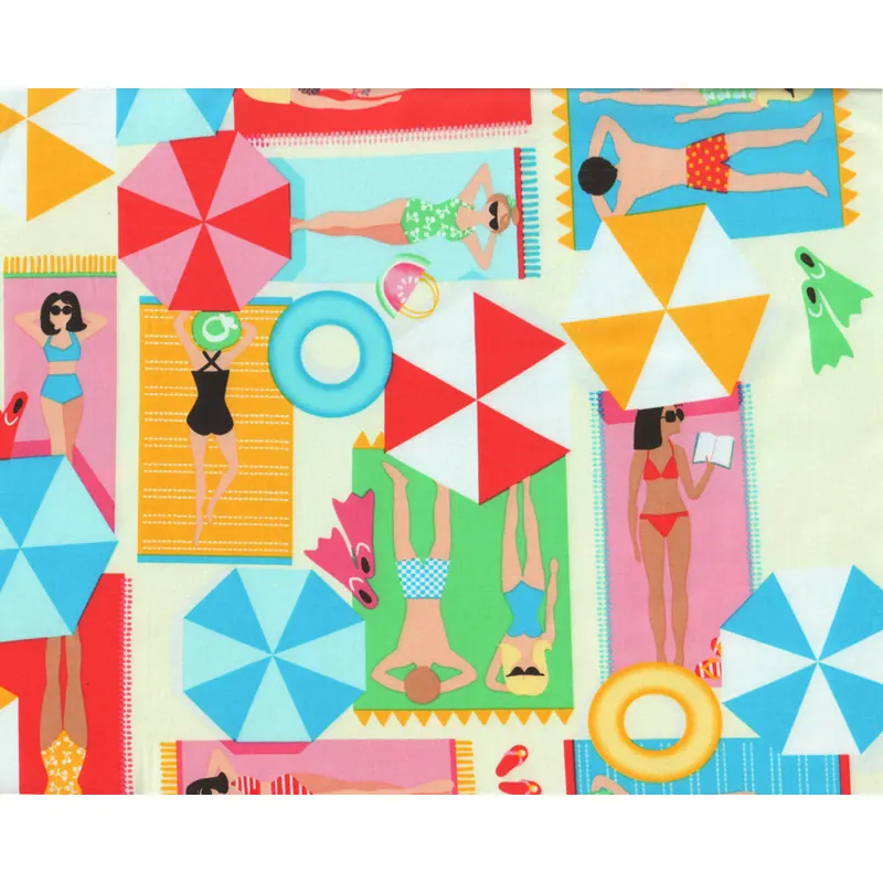 60-cm-Panel Patchworkstoff JUST BEACHY, Urlauber, Henry Glass