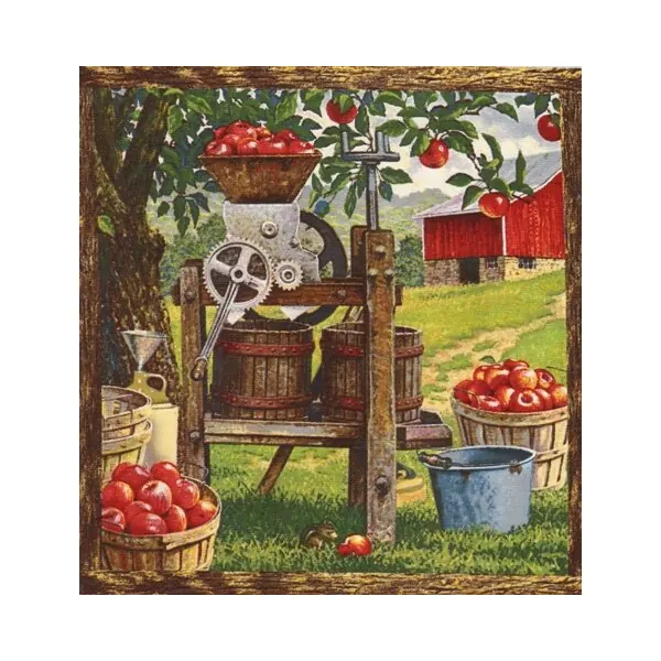 60-cm-Rapport Patchworkstoff APPLE A DAY, Obstgärten