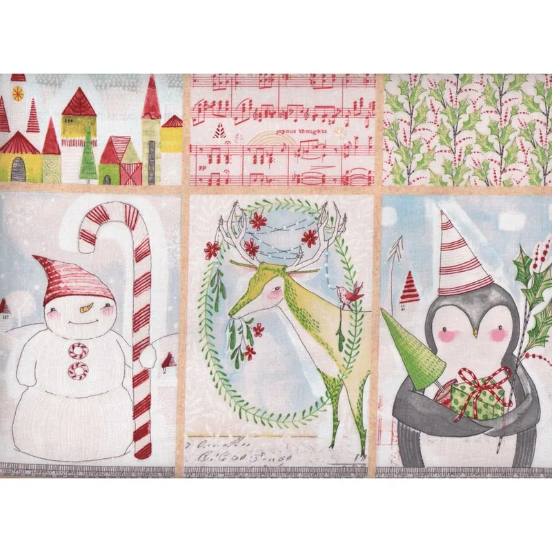 60-cm-Rapport Patchworkstoff JOY & WONDER, musikalische Gesellen, Cori Dantini