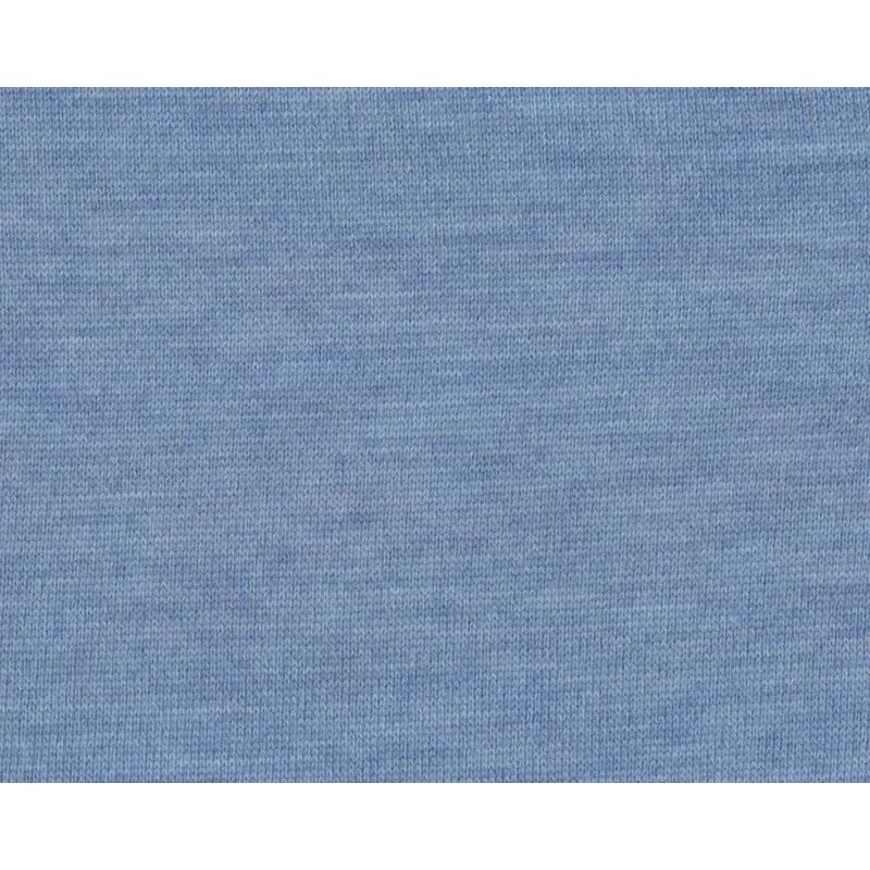 65 cm Reststück Merino-Wollstrickstoff MAGLIA, hellblau meliert, Hilco