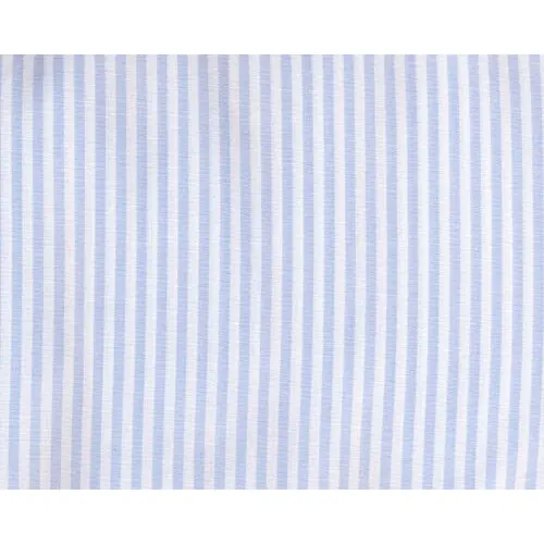 70 cm Reststück Baumwollstoff CANSTRIPE, Vichystreifen, hellblau