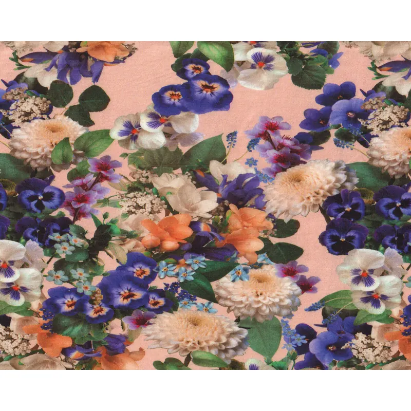 70 cm Reststück Designer Viskosejersey MATRIGNA, Stiefmütterchen, violett