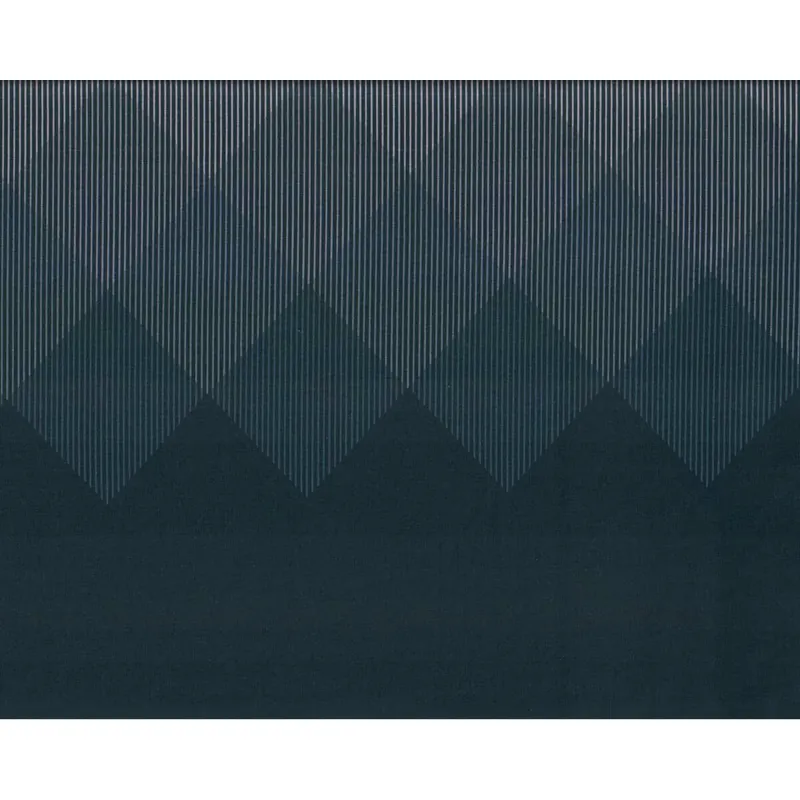80-cm-Panel Baumwolljersey SQUARE DANCE by Thorsten Berger, Rautenbordüre, blaugrau
