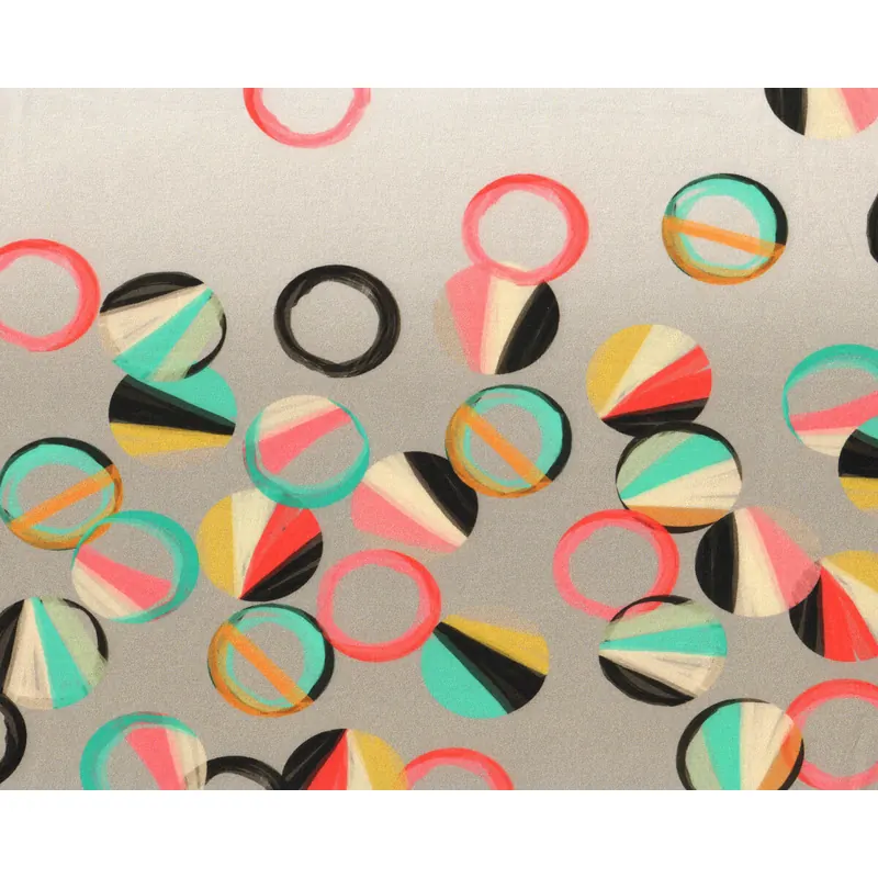 80-cm-Rapport Viskosejersey SCRIBBLE DOTS, Ringe, Hilco