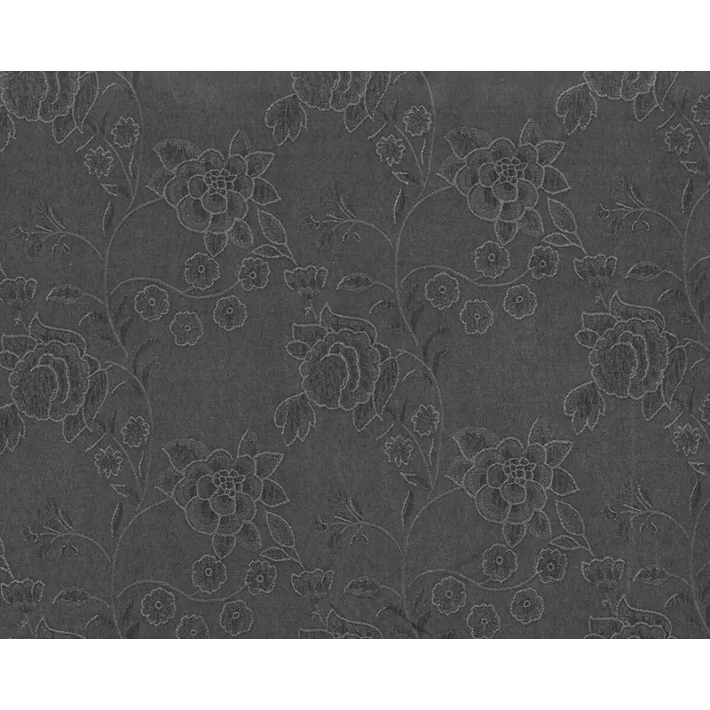 80 cm Reststück Jacquardstoff EDITH, Rosen, dunkelgrau, Toptex