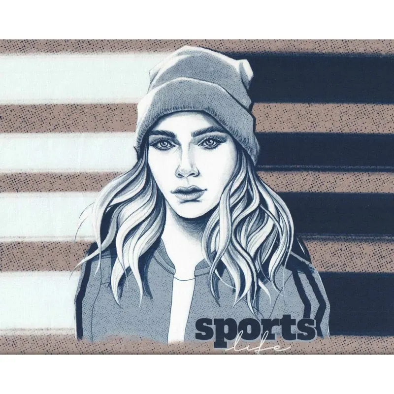 85-cm-Panel Sommersweat SPORTY GIRL by Thorsten Berger