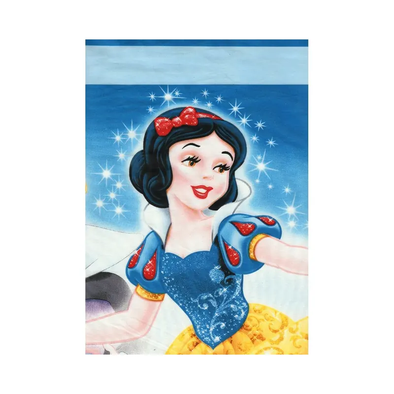 90-cm-Abschnitt, Panel, Patchworkstoff SNOW WHITE, Schneewittchen, hellblau-gelb-blau