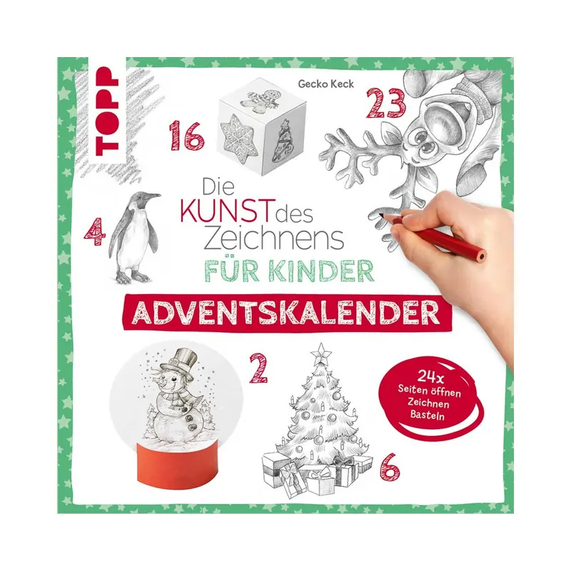 Adventskalender: Die Kunst des Zeichnens für Kinder, TOPP