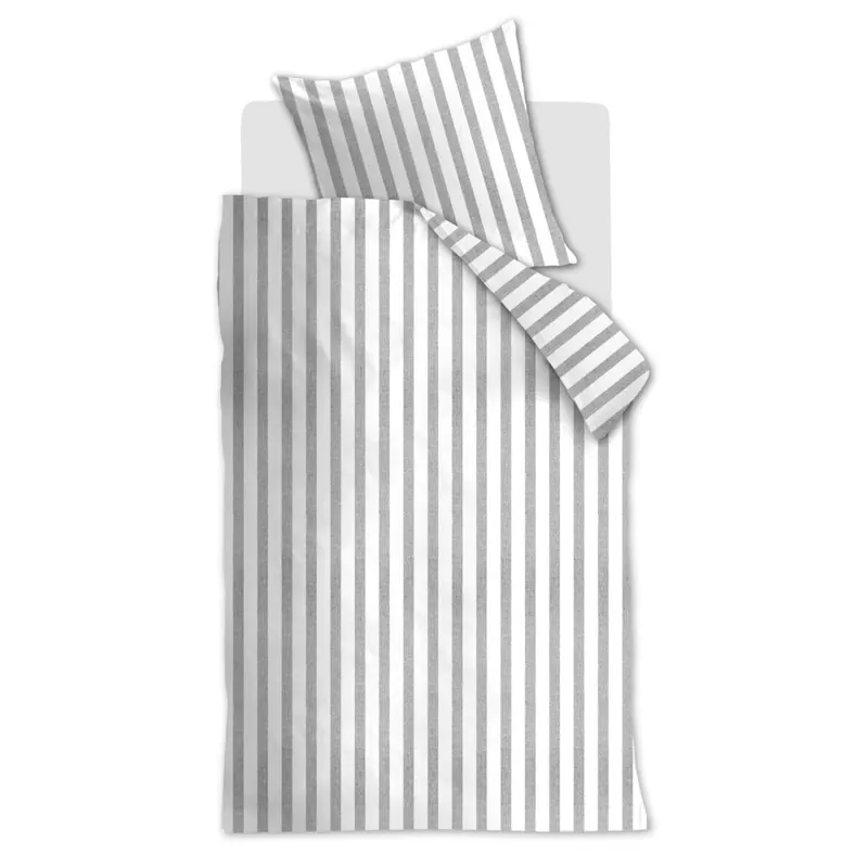Ambiante Baumwolle Bettwäsche Ally Soft Grey Zart 135 cm x 200 cm grau
