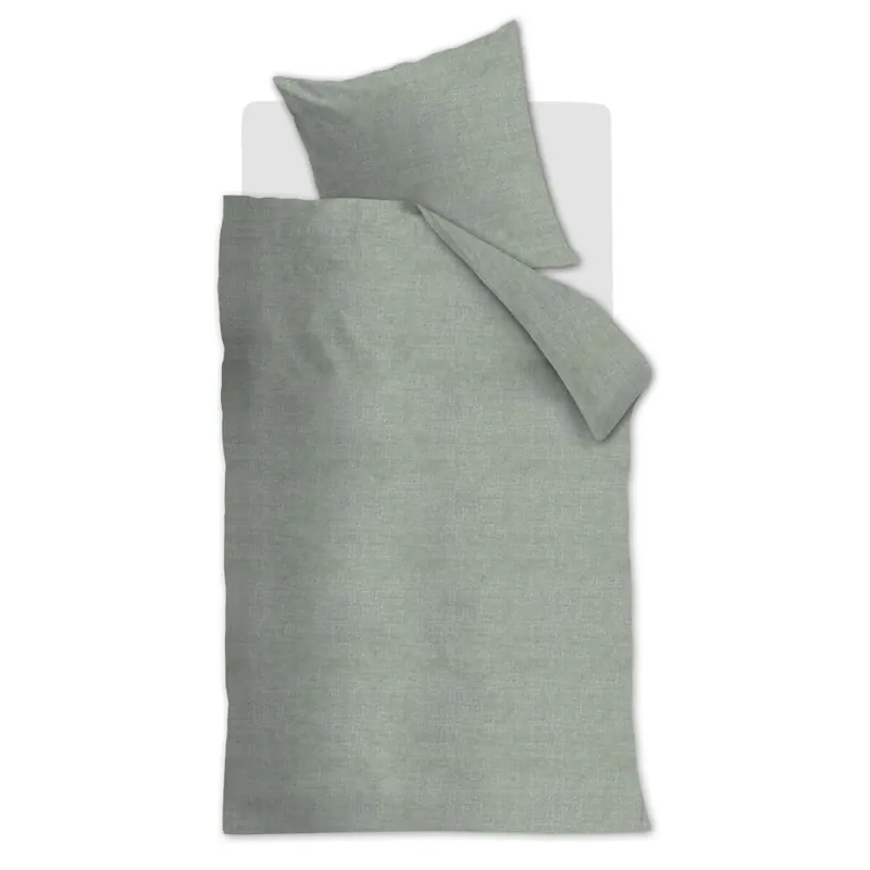 Ambiante Baumwolle Bettwäsche Edo Khaki Green Khaki 135 cm x 200 cm grün