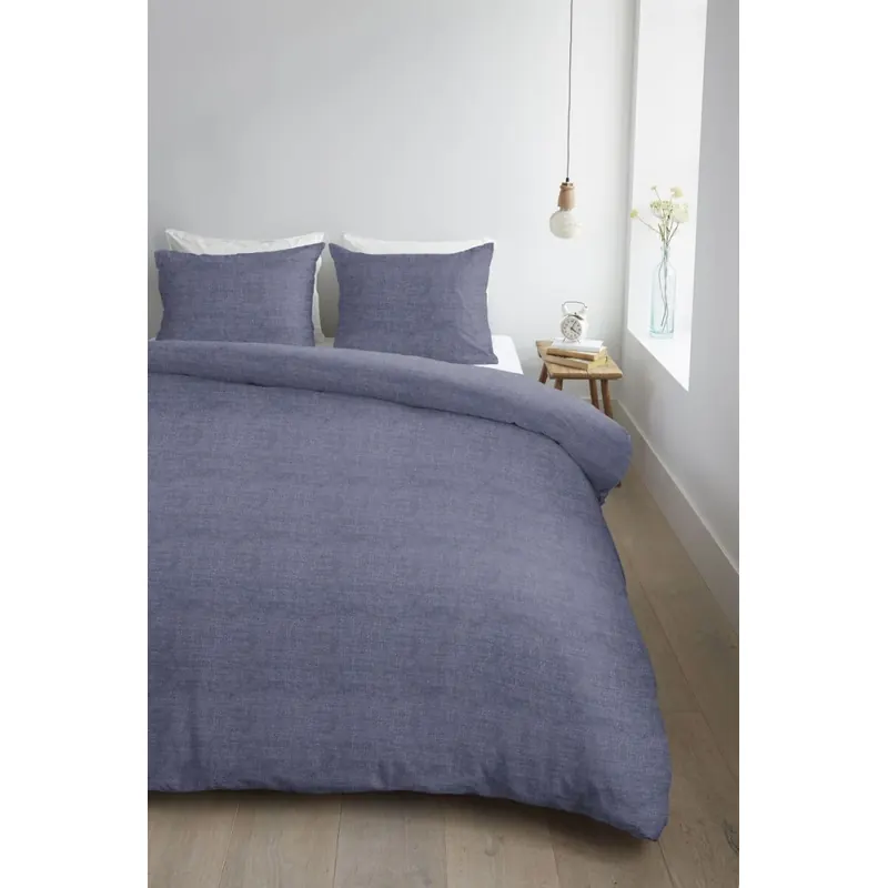 Ambiante Baumwolle Bettwäsche Edo Navy Blue Marine 135 cm x 200 cm blau