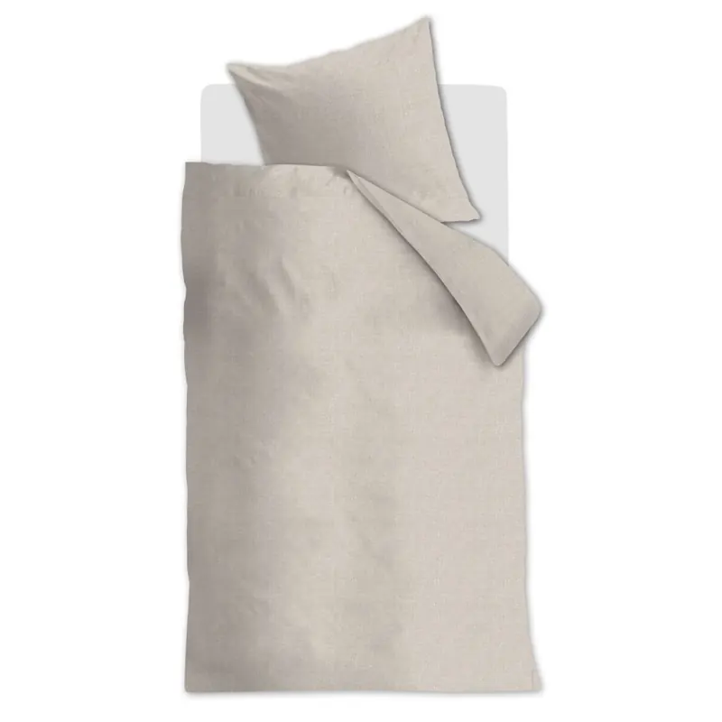 Ambiante Baumwolle Bettwäsche Edo Sand Sand 155 cm x 220 cm natur