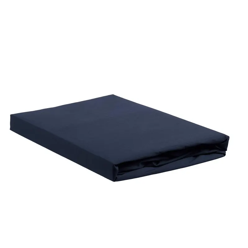 Ambiante Spannbettlaken Baumwoll Uni HL Dark Blue /220 200x210 blau