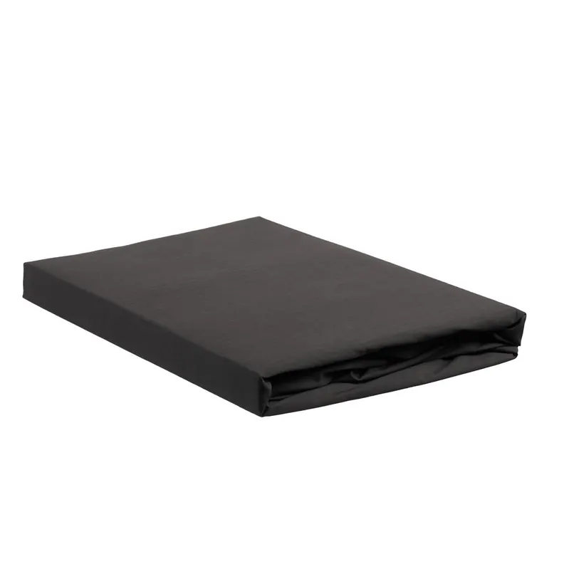 Ambiante Spannbettlaken Baumwoll Uni TDS Anthracite 200x200 grau