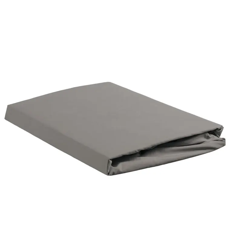 Ambiante Spannbettlaken Cotton Uni HL_Grey_UV_UV_90x200 Steghöhe: 35 cm 1 90 x 200 cm Grau