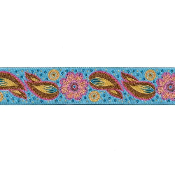 Anna Maria Horner Webband, Paisleys & Blüten, 38 mm breit