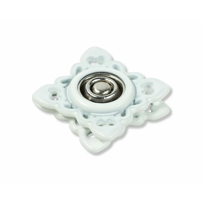 Annäh-Druckknöpfe ORNAMENT, 2 Stück, weiß, Prym