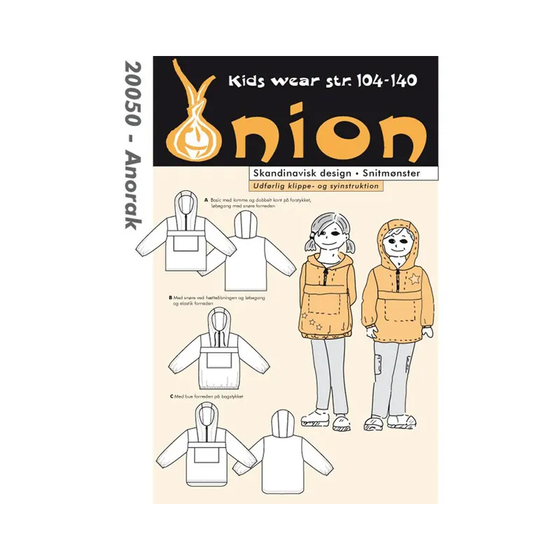 Anorak mit Kapuze, Schnittmuster ONION 20050
