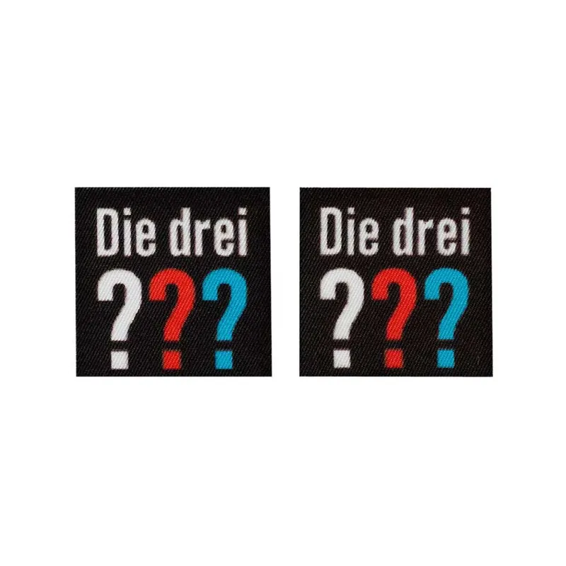 Applikation DIE DREI ???, Logo Fragezeichen, Mono Quick