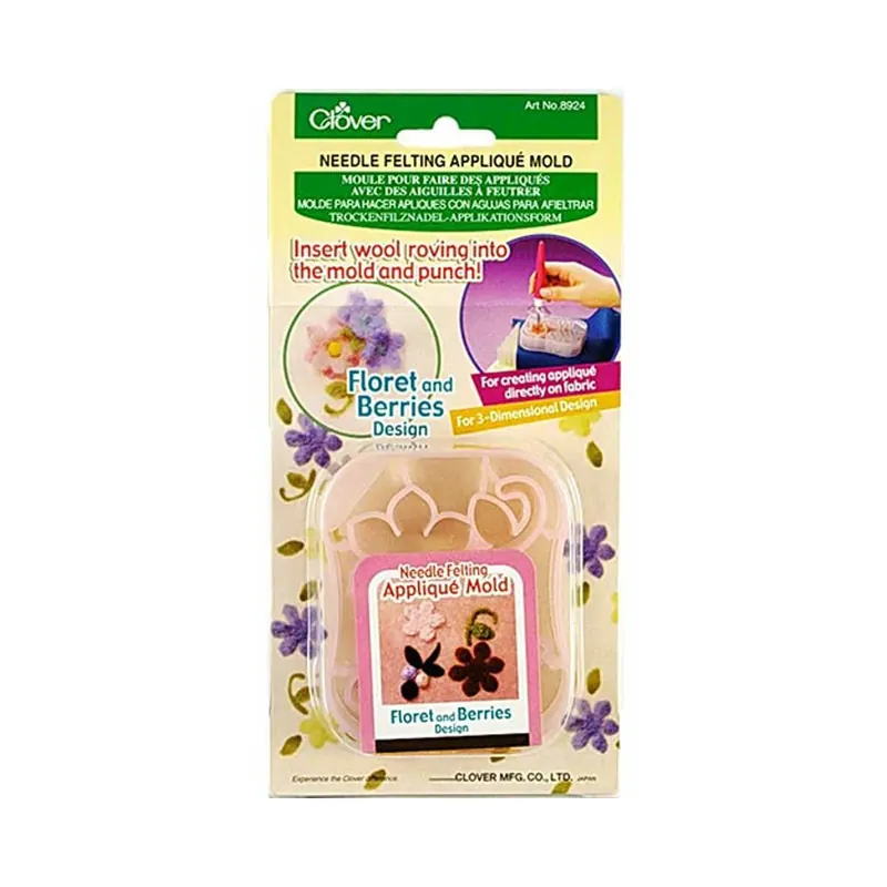 Applikationsform BEERENBLÜTEN für Trockenfilznadel, Clover
