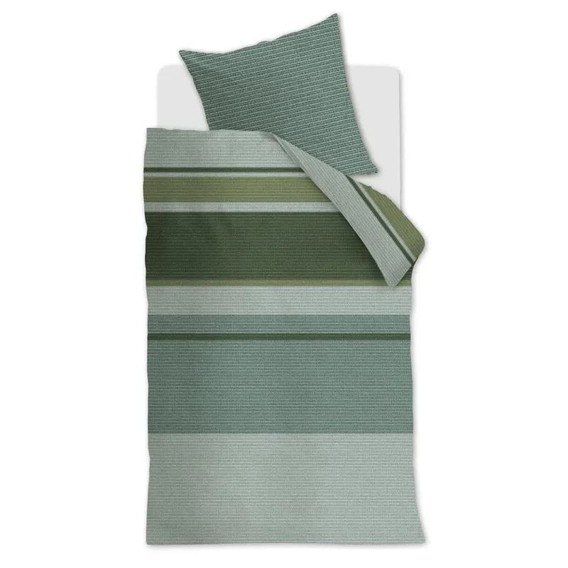At Home by Beddinghouse Bettwäsche Comprise_Green_ _UV_155x220 + 1x 1 , 1 155 x 220 cm, 80 x 80 cm