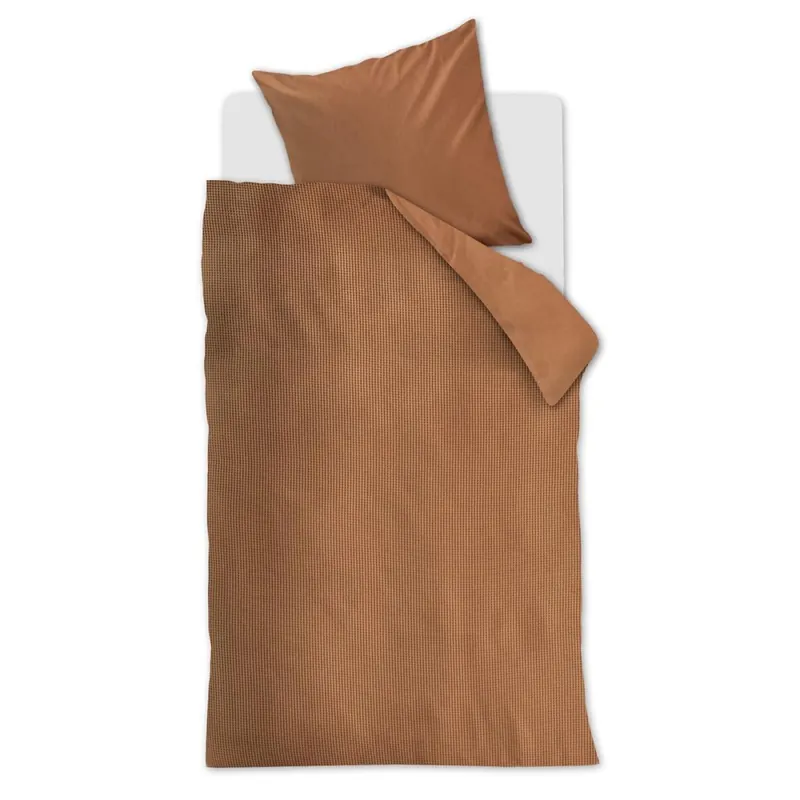 At Home by Beddinghouse Bettwäsche Relax_Brown_ _UV_135x200 + 1x 1 , 1 135 x 200 cm, 80 x 80 cm braun